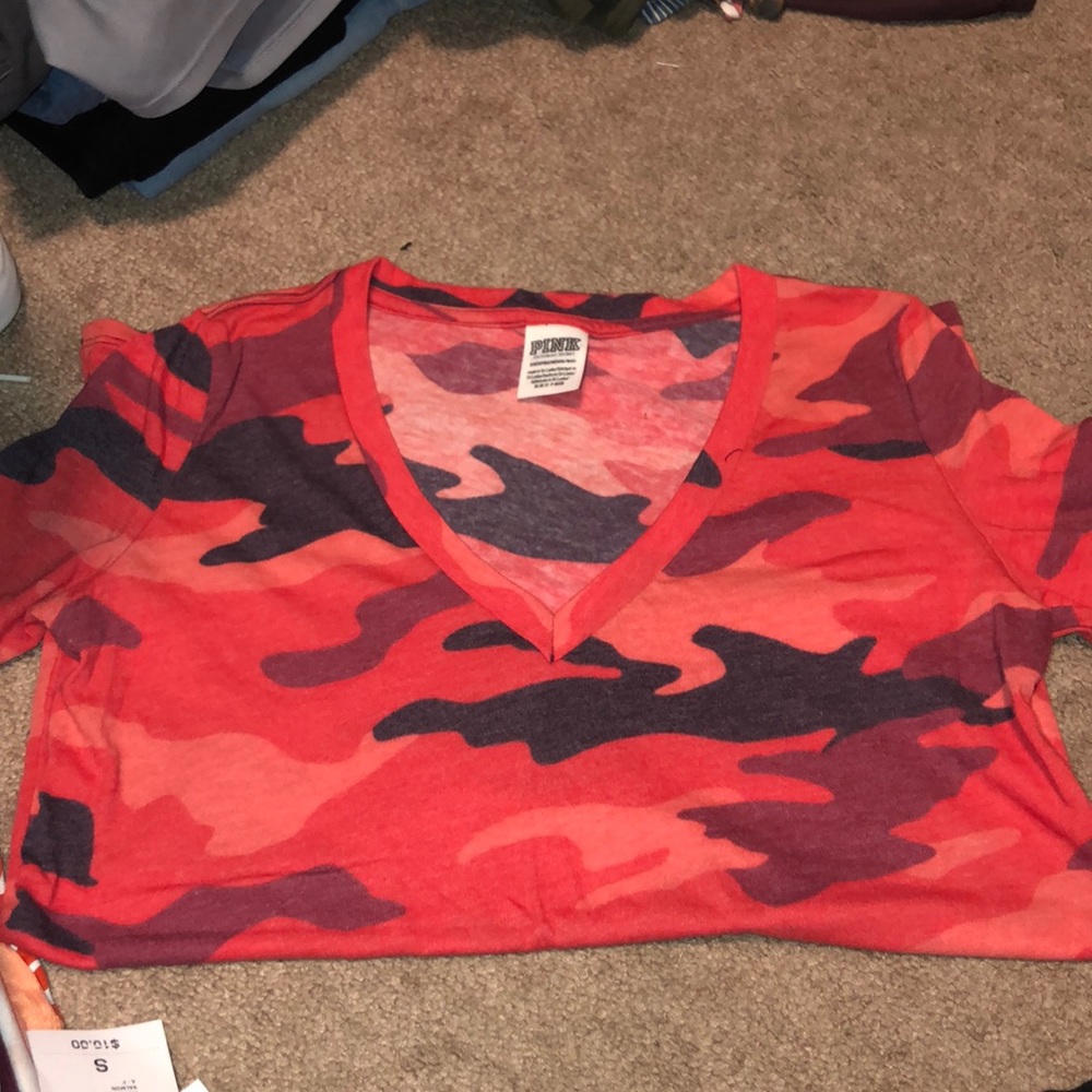 PINK v-neck tee